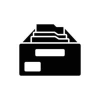 Cloud File Cabinet Icon vector