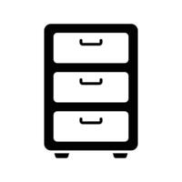 Secure Document Cabinet Icon vector
