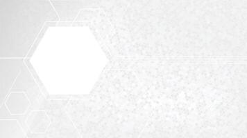 Futuristic Hexagonal Tech Background with Lines vector