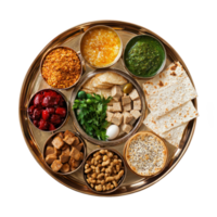 an image of a plate with different types of food png