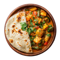 A indian food isolate on transparent background png