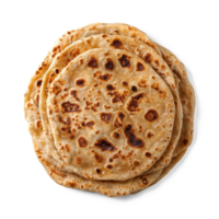 three flatbreads isolate on transparent background png