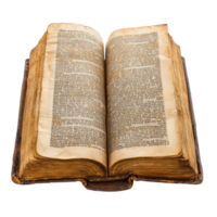 Torah jewish book open top view isolate on transparent background png