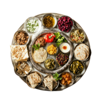 an image of a plate of food on transparent background png