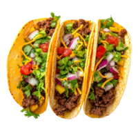 tacos parte superior ver aislar en transparente antecedentes png