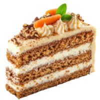 Carrot Cake isolate on transparent background png