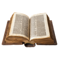 Torah jewish book open side view isolate on transparent background png
