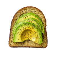 avocado toast slice isolate on transparent background png