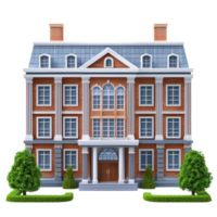 Library building isolate on transparent background png