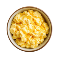 scrambled eggs in a bowl on a transparent background png