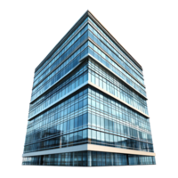 3d rendering of a modern office building isolate on transparent png