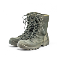 military combat boot isolate on transparent background png