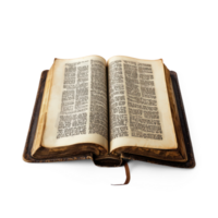 A Torah Jewish book open top view isolate on transparent background png