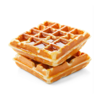 Two Waffles isolate on transparent background png