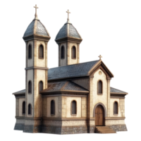 A Monastery isolate on transparent background png