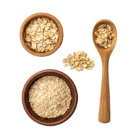 A Oatmeal top view isolate on transparent background png