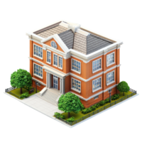 A Library building isolate on transparent background png