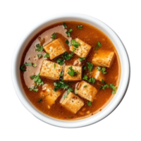 Miso Soup with Tofu isolate on transparent background png