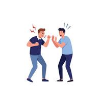 Man About to Punch Another Man Illustrating Conflict and Aggression vector