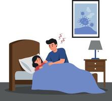 Father comforting daughter in a cozy bedroom setting, minimal design with soft colors, showcasing warmth and affection, illustration vector