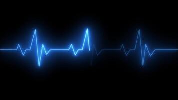 Heartbeat icon animation features a pulsing on Black Color Background Loop video