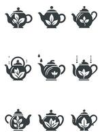 The Tea Time Emblem Collection Logo Design vector
