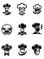 Stylish Cooking Chef Collection Logo Design vector