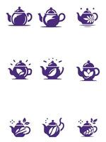 Steeped in Elegance Teapot Collection Logo Design vector