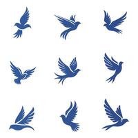 Soar And Glide Flying Bird Collection Logo Design vector