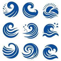 Wonders Wave Collection Logo Design vector