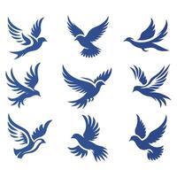 Eternal Flight Flying Bird Collection Logo Design vector