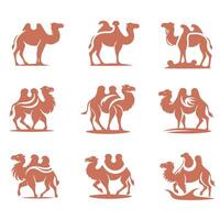 Dunes And Dust Camel Collection Logo Design vector