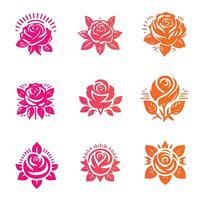 Best Rose Collection Logo Design vector