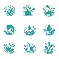 Wave Splash collection ds vector