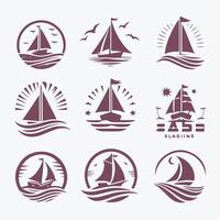 Sail Waves collection logo vector