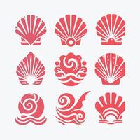 Star Shell collection logo design vector