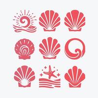 Pure Shell collection logo design vector