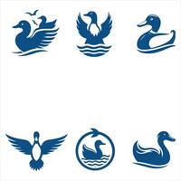 Waddle Works collection logo design vector