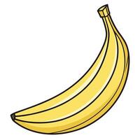 a banana is shown in a cartoon style vector