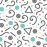 seamless pattern with geometric shapes and circles vector