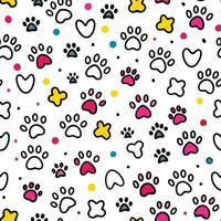seamless pattern with prints white background vector