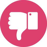 Thumb down icon symbolizes dislike, disapproval, or negative feedback, often used in social media or review platforms to express dissatisfaction with content or products vector