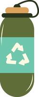 Zero Waste Element with Flat Cartoon Design. vector