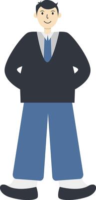 Business Character Illustration Isolated on White Background.