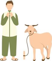 Eid Al Adha Character with Flat Design vector