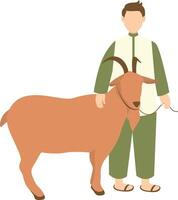Eid Al Adha Character with Cartoon Shape. vector