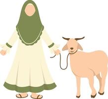 Eid Al Adha Character in Cartoon Concept. vector