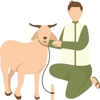 Eid Al Adha Character Isolated on White Background. vector