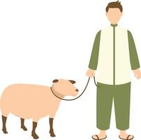 Eid Al Adha Character in Flat Design vector