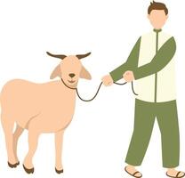 Eid Al Adha Character on White Background vector